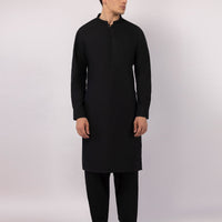 Polyester Black Shalwar Kameez - J. Junaid Jamshed