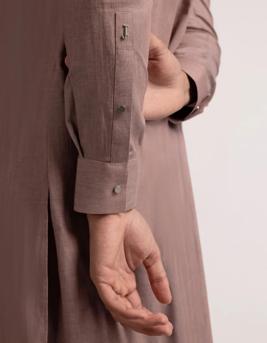 Cotton Deep Maroon Shalwar Kameez  - J. Junaid Jamshed