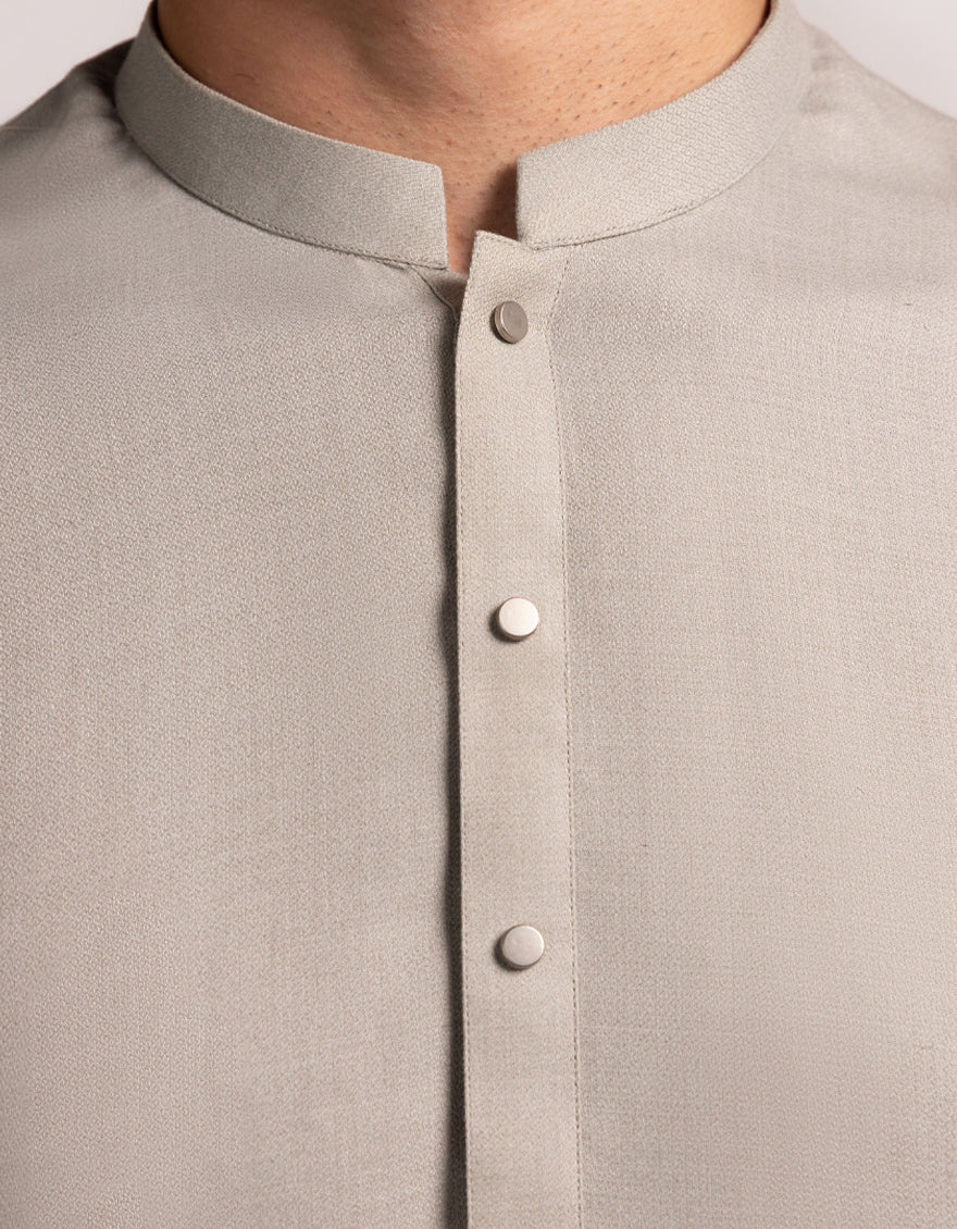 Blended Light Grey Shalwar Kameez - J. Junaid Jamshed