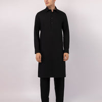 Blended Black Shalwar Kameez - J. Junaid Jamshed