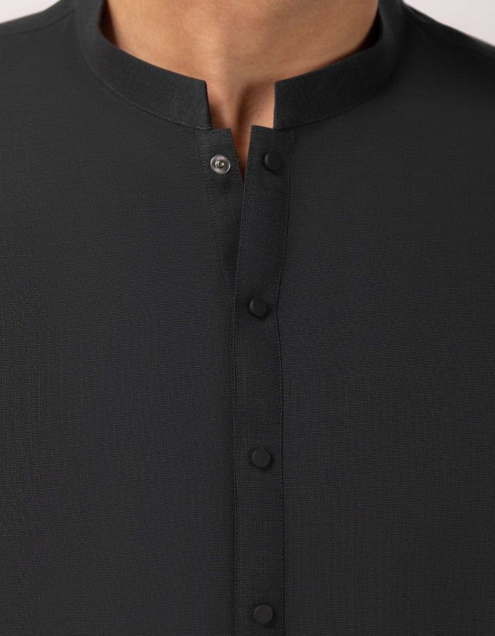 Cotton Black Green Shalwar Kameez - J. Junaid Jamshed