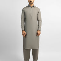 Cotton Grey Shalwar Kameez - J. Junaid Jamshed