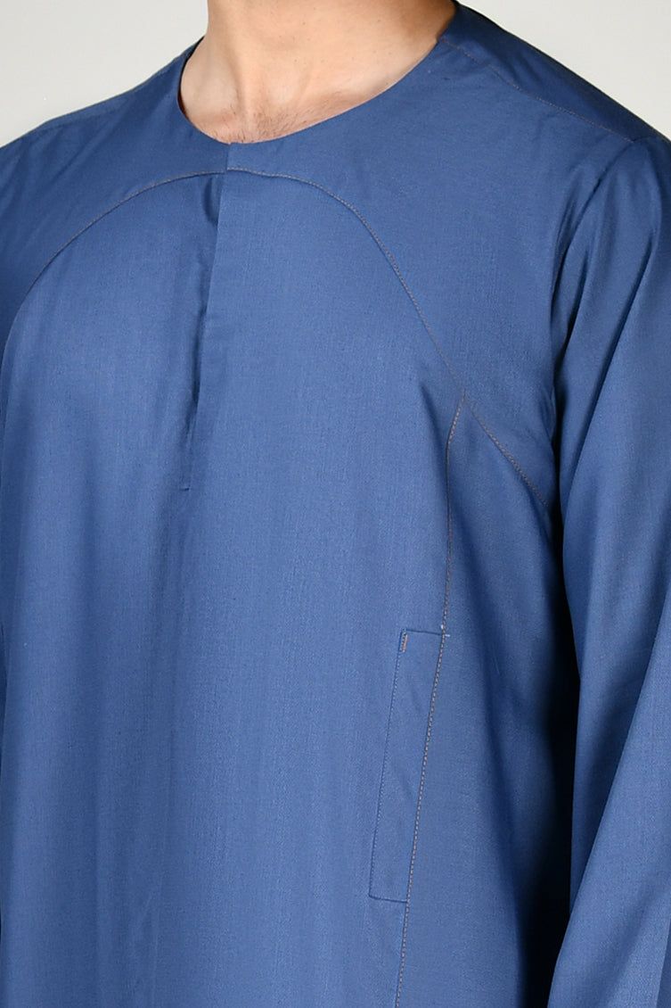 Blended Blue Jubba - J. Junaid Jamshed