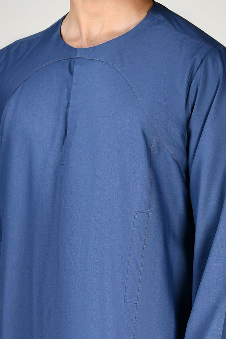 Blended Blue Jubba - J. Junaid Jamshed