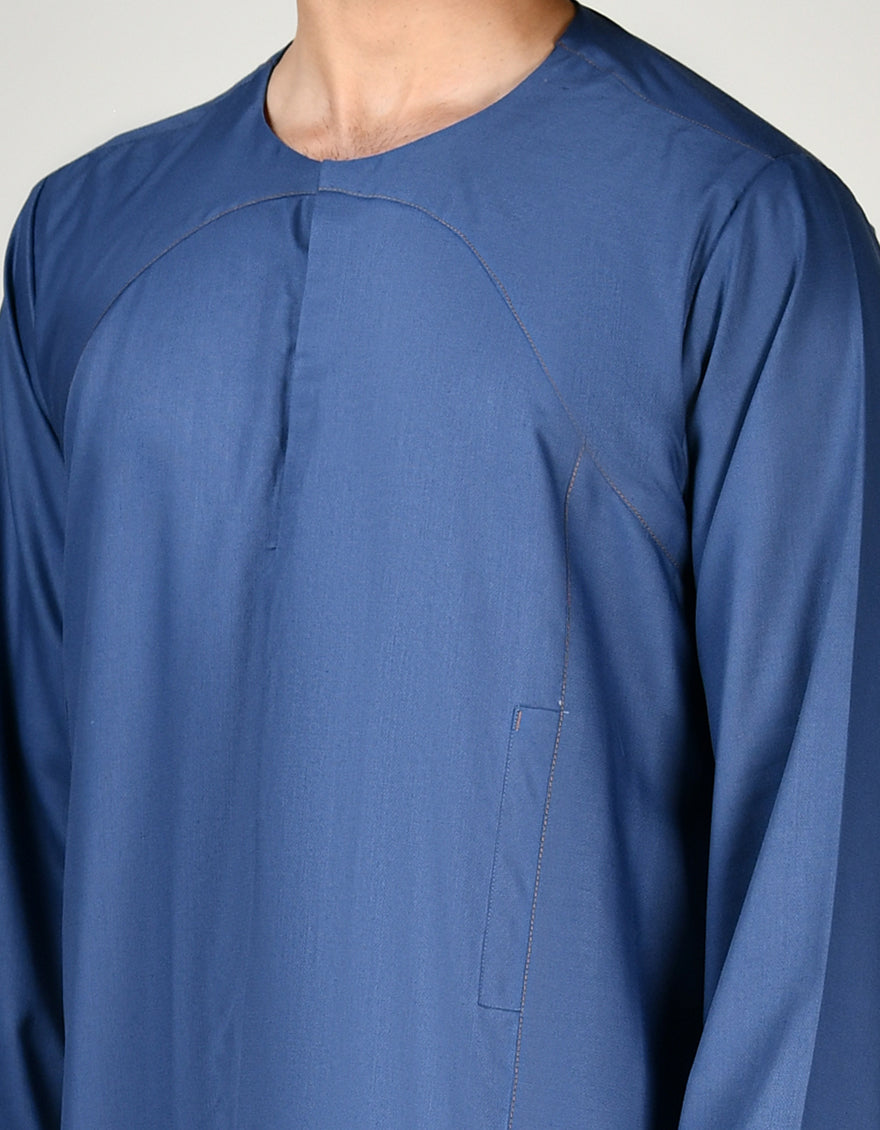 Blended Blue Jubba - J. Junaid Jamshed