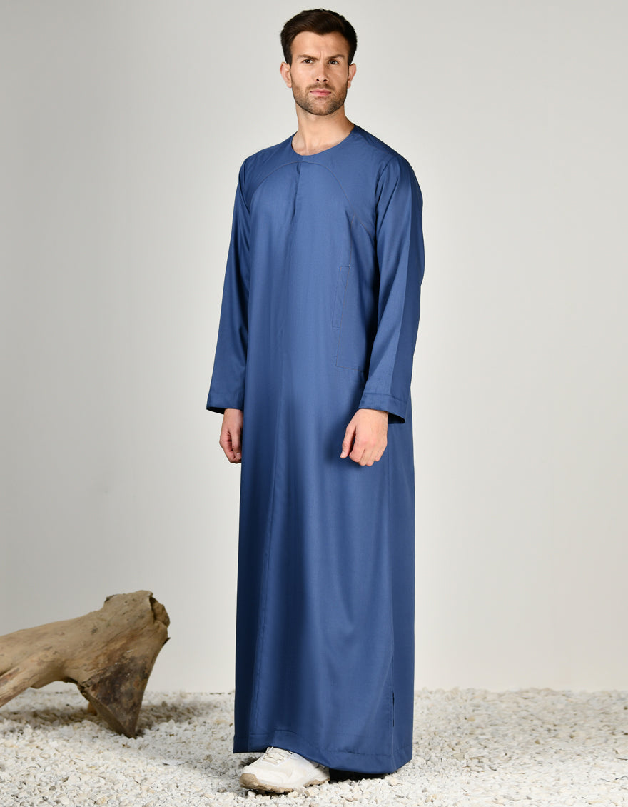 Blended Blue Jubba - J. Junaid Jamshed