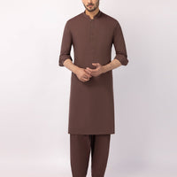 Cotton Brown Shalwar Kameez - J. Junaid Jamshed