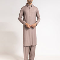 Blended Brown Shalwar Kameez - J. Junaid Jamshed