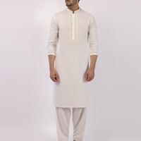 Blended Off White Shalwar Kameez - J. Junaid Jamshed