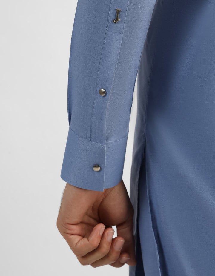 Blended Blue Shalwar Kameez - J. Junaid Jamshed