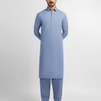 Blended Blue Shalwar Kameez - J. Junaid Jamshed