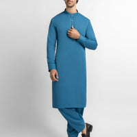 Blended Turquoise Shalwar Kameez - J. Junaid Jamshed