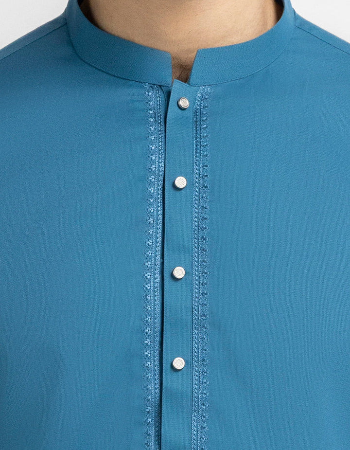 Blended Turquoise Shalwar Kameez - J. Junaid Jamshed
