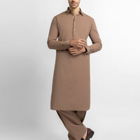 Blended Brown Shalwar Kameez - J. Junaid Jamshed