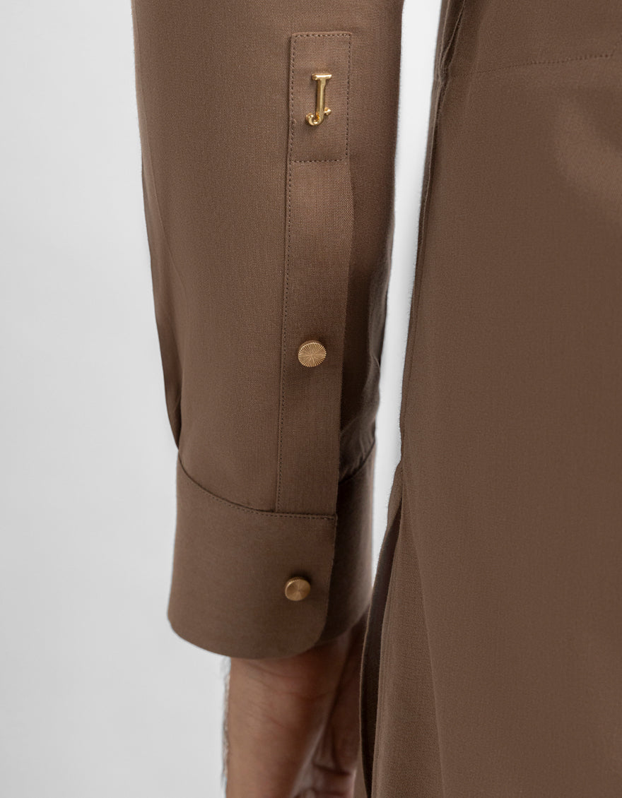 Blended Brown Shalwar Kameez - J. Junaid Jamshed
