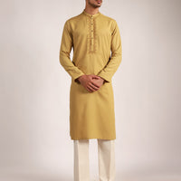 Blended Mustard Special Kurta - J. Junaid Jamshed
