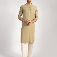 Blended Light Olive Special Kurta - J. Junaid Jamshed
