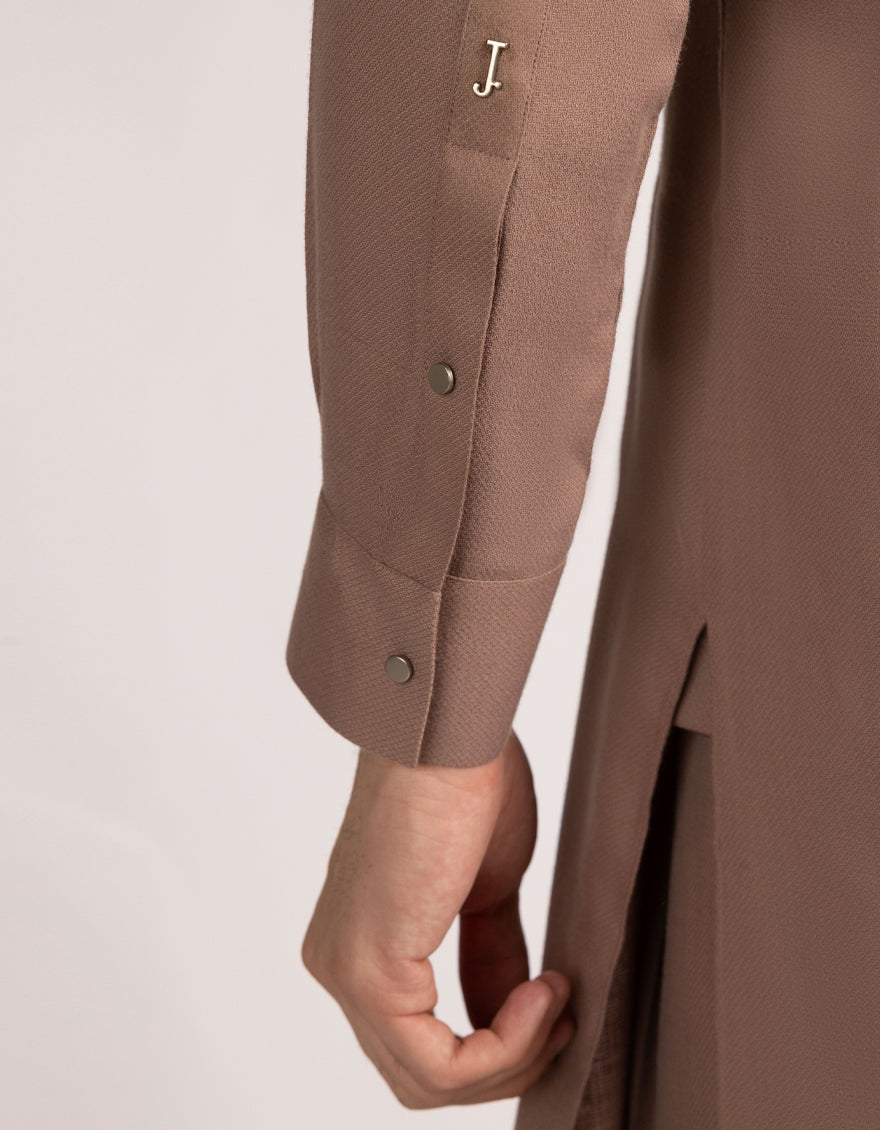 Cotton Red Brown Kurta Trouser- J. Junaid Jamshed