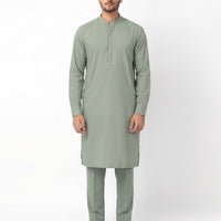 Blended Light Green Kurta Trouser - J. Junaid Jamshed