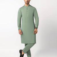 Cotton Green Unstitched Suit - J. Junaid Jamshed