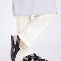 Cotton Off White Trouser - J. Junaid Jamshed