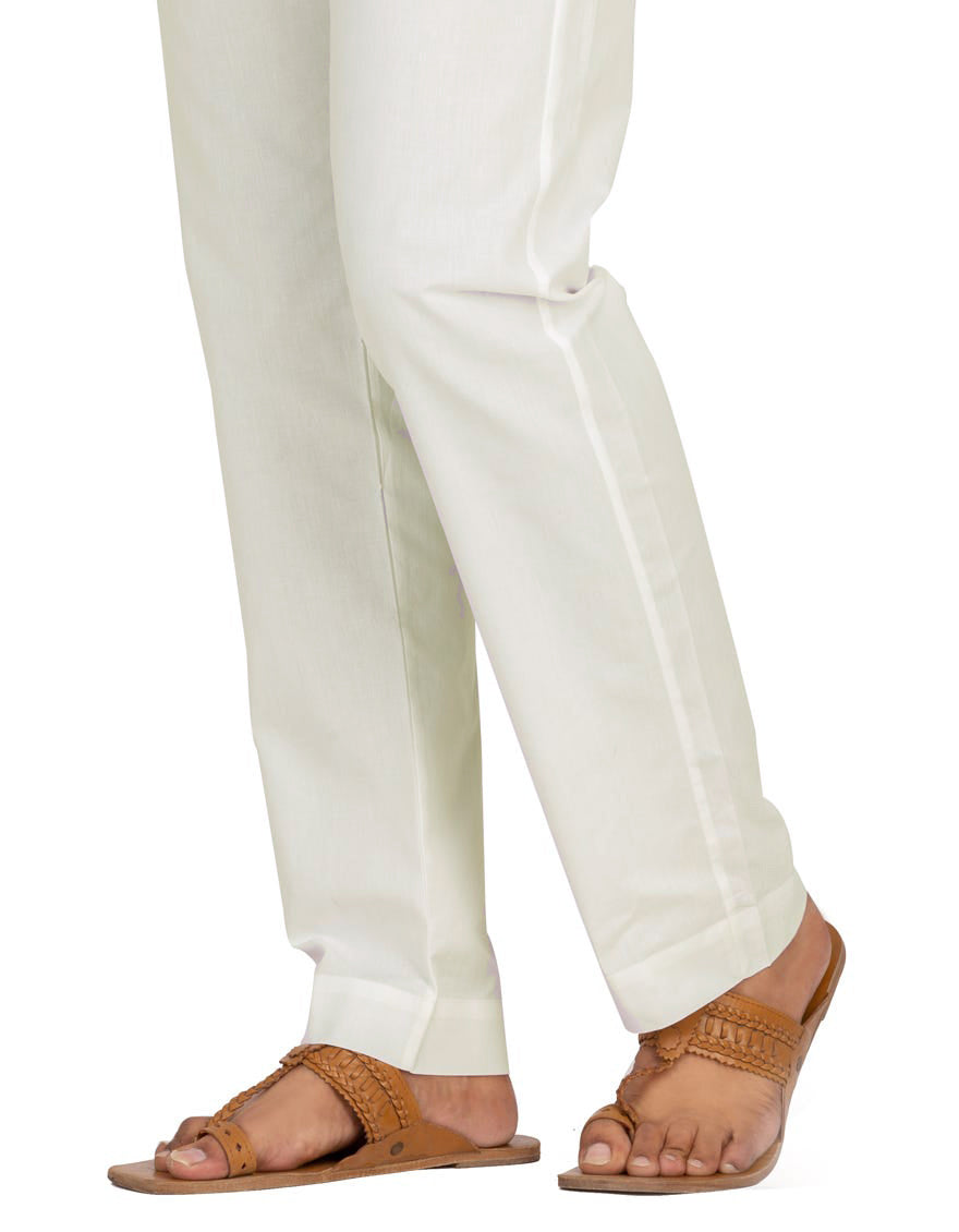 Blended Off White Trouser - J. Junaid Jamshed