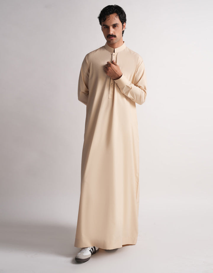 Blended Beige Jubba - J. Junaid Jamshed