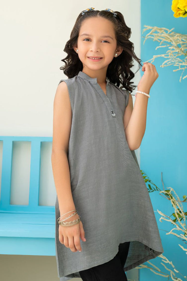 Cotton Grey Kurti - J. Junaid Jamshed