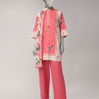 Lawn Pink Stitched Suit - J. Junaid Jamshed