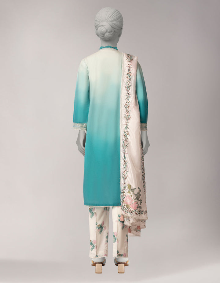 Lawn Multicolor Stitched Suit - J. Junaid Jamshed