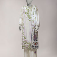 Lawn Off White Stitched Suit - J. Junaid Jamshed