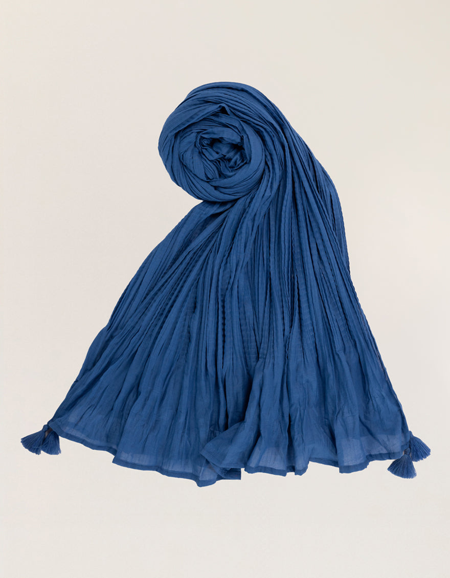 Lawn Blue Dupatta - J. Junaid Jamshed