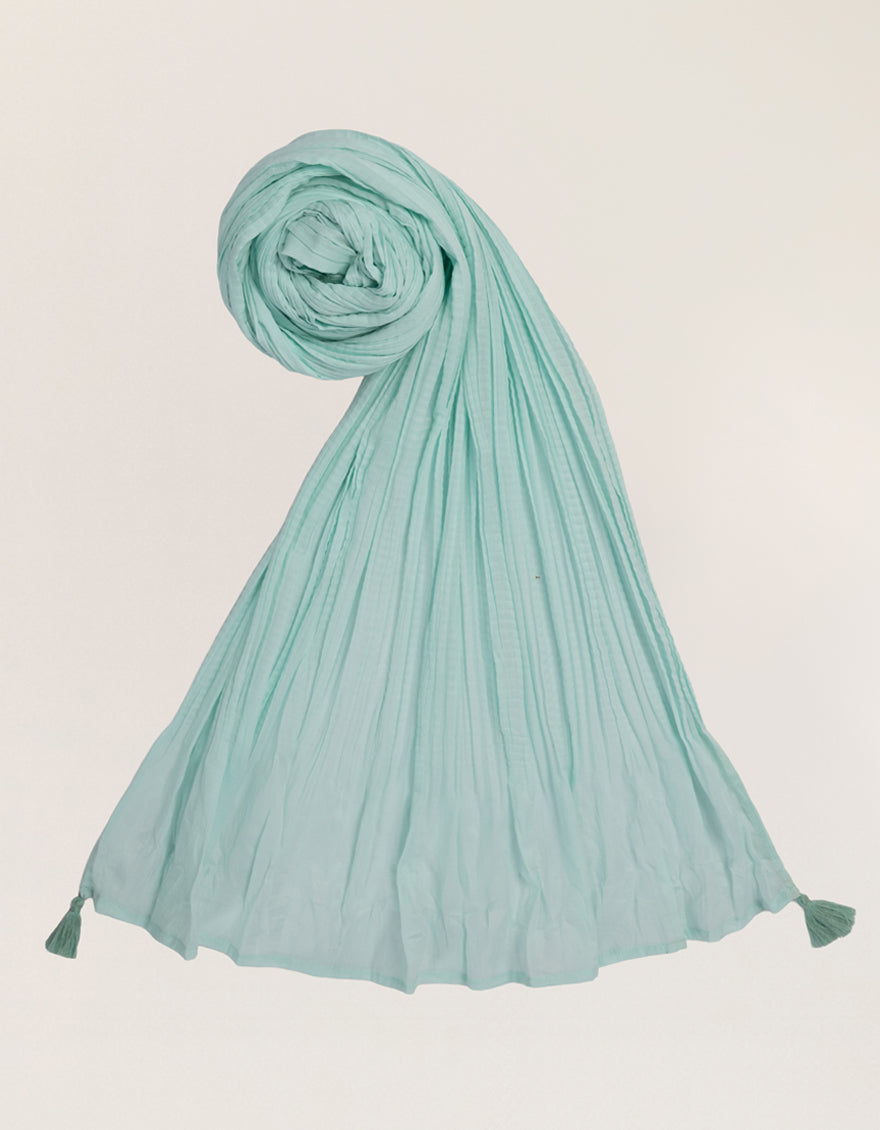Lawn Sea Green Dupatta - J. Junaid Jamshed