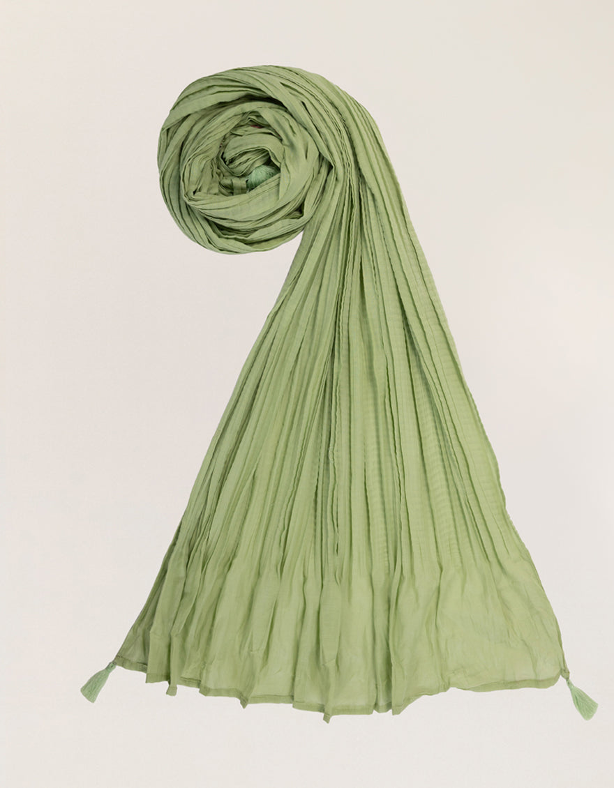 Lawn Green Dupatta - J. Junaid Jamshed