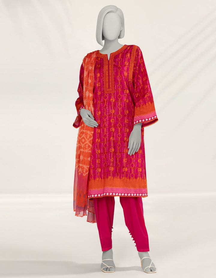 Liminal Pink Stitched Suit - J. Junaid Jamshed