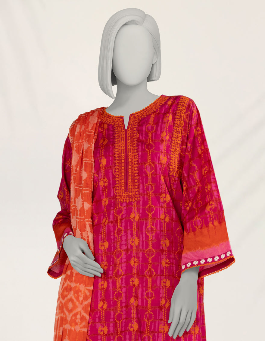 Liminal Pink Stitched Suit - J. Junaid Jamshed