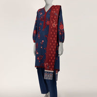 Lawn Blue Stitched Suit - J. Junaid Jamshed