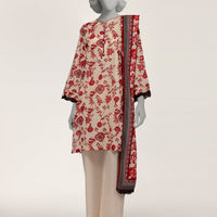 Lawn Ivory Stitched Suit - J. Junaid Jamshed