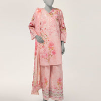 Dobby Pink Stitched Suit - J. Junaid Jamshed