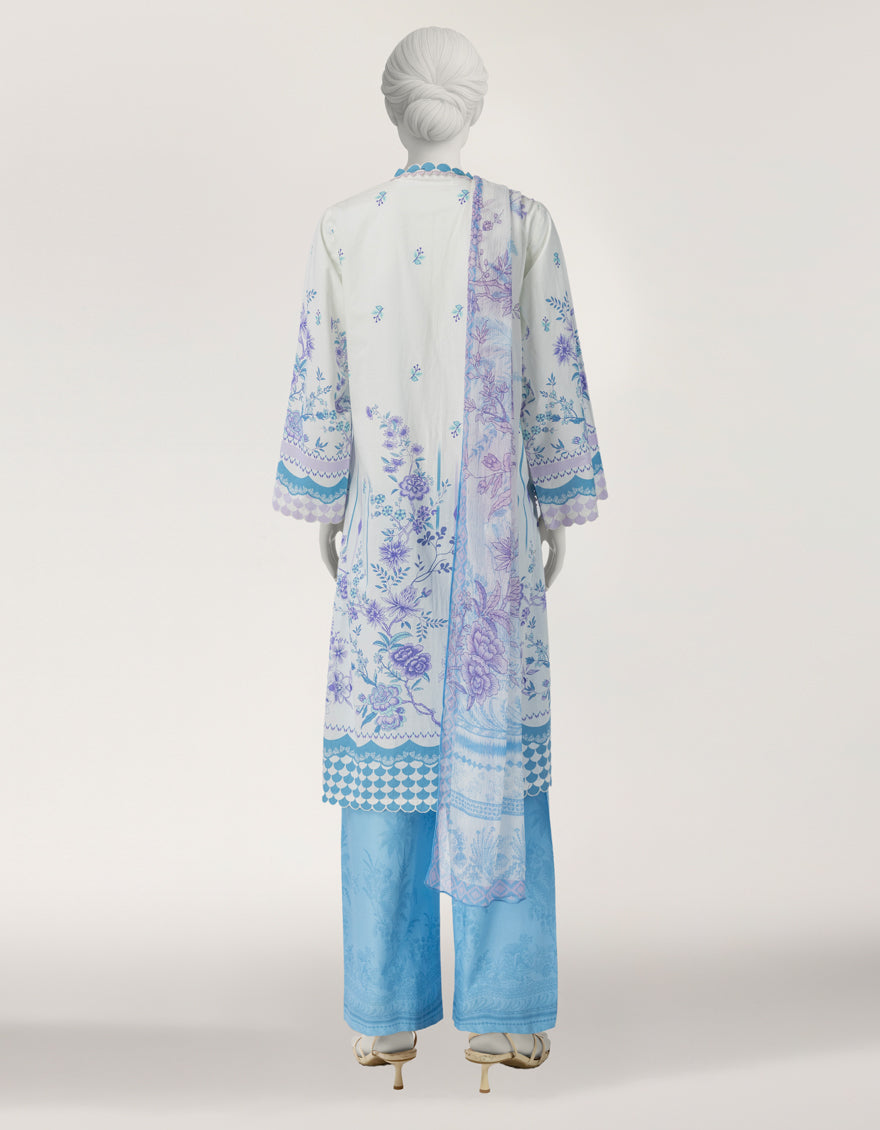 White Stitched Suit - J. Junaid Jamshed