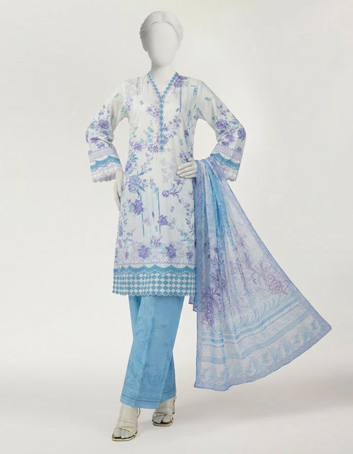 White Stitched Suit - J. Junaid Jamshed