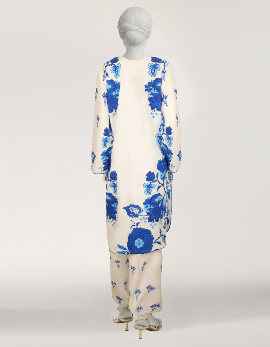 White Stitched Suit - J. Junaid Jamshed