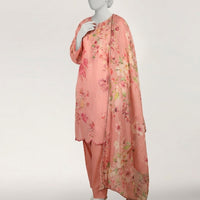Lawn Pink Stitched Suit - J. Junaid Jamshed