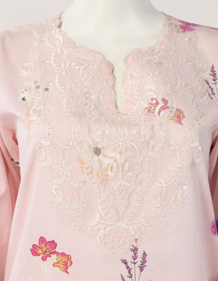 Lawn Pink Stitched Suit - J. Junaid Jamshed