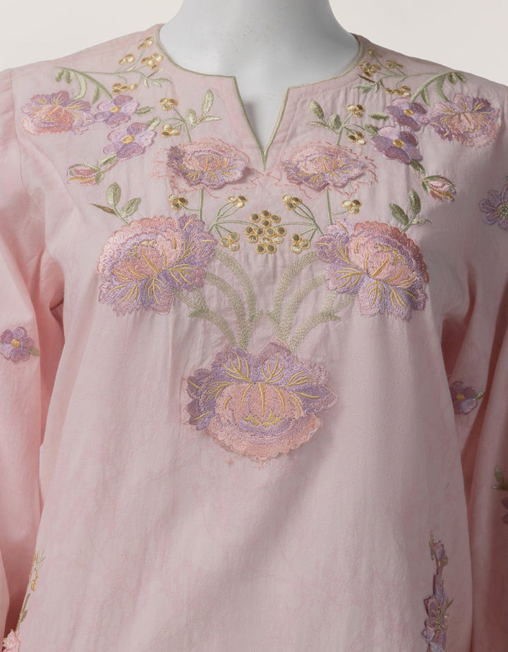 Lawn Pink Stitched Suit - J. Junaid Jamshed