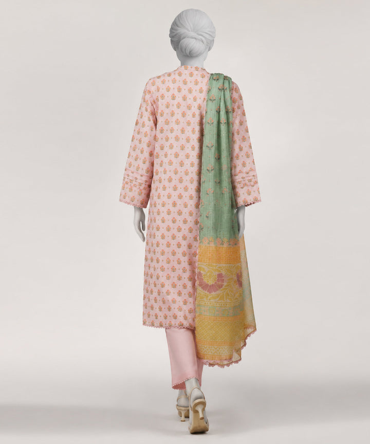 Lawn Pink Stitched Suit - J. Junaid Jamshed