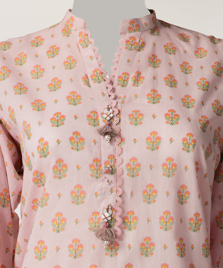 Lawn Pink Stitched Suit - J. Junaid Jamshed