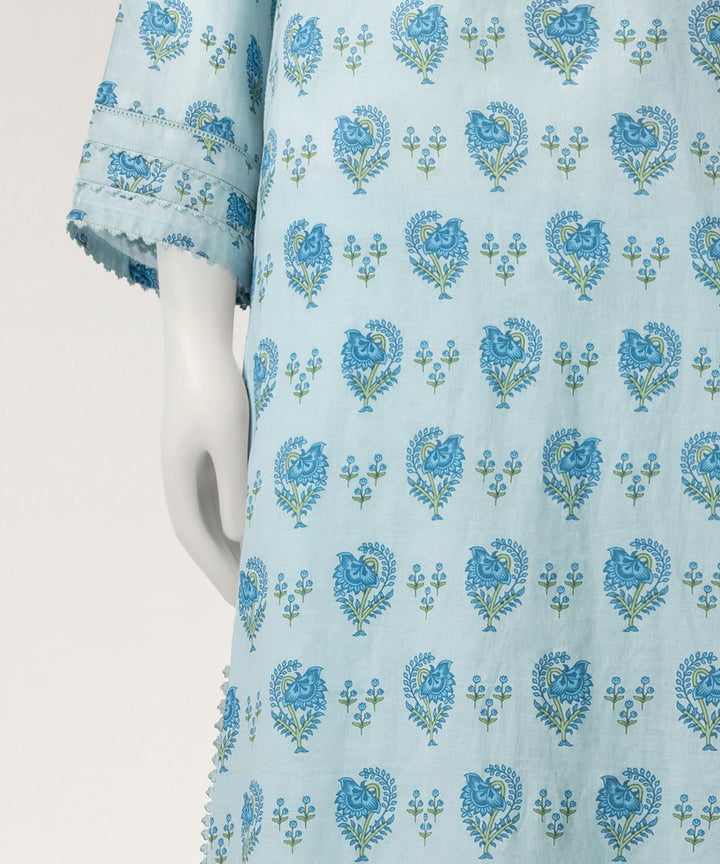 Lawn Sky Blue Stitched Suit - J. Junaid Jamshed