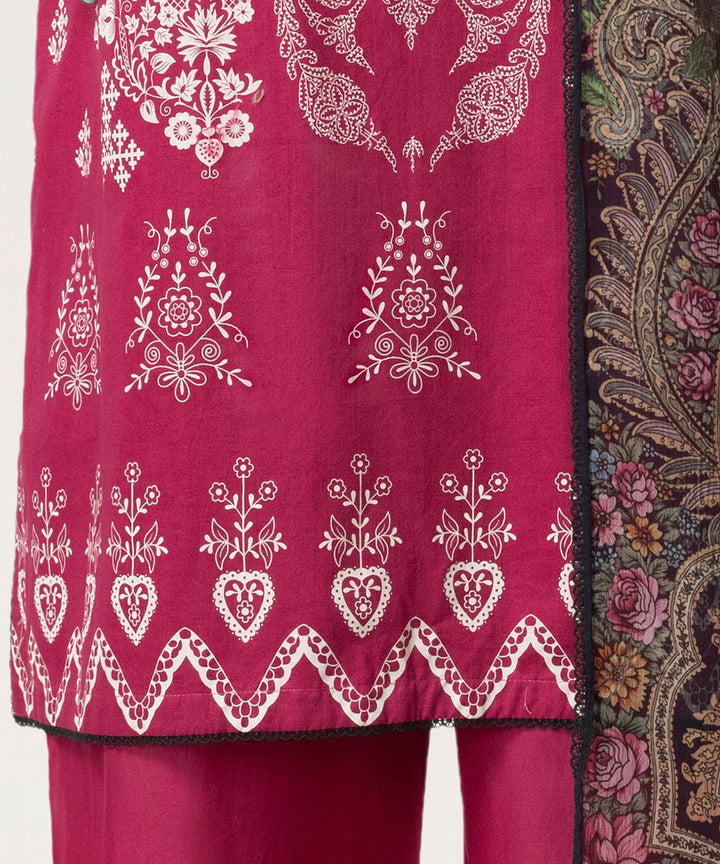 Lawn Pink Stitched Suit - J. Junaid Jamshed