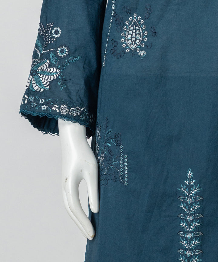 Lawn Blue Stitched Suit - J. Junaid Jamshed